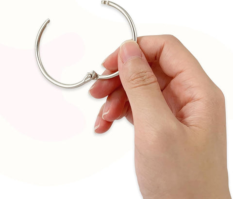 KTOJOY 2 Inch (15 Pack) Loose Leaf Binder Book Rings, with Metal Nickel Plated for Key,and Index Cards, for School, Home, or Office, Silver