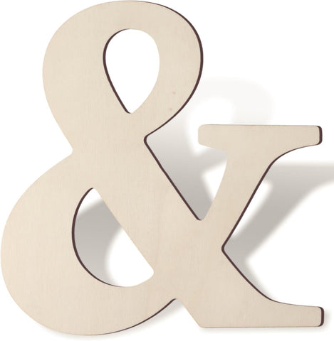 Wooden Symbol 12 Inch Large Unfinished Wood Symbol & for Home Wall Decor