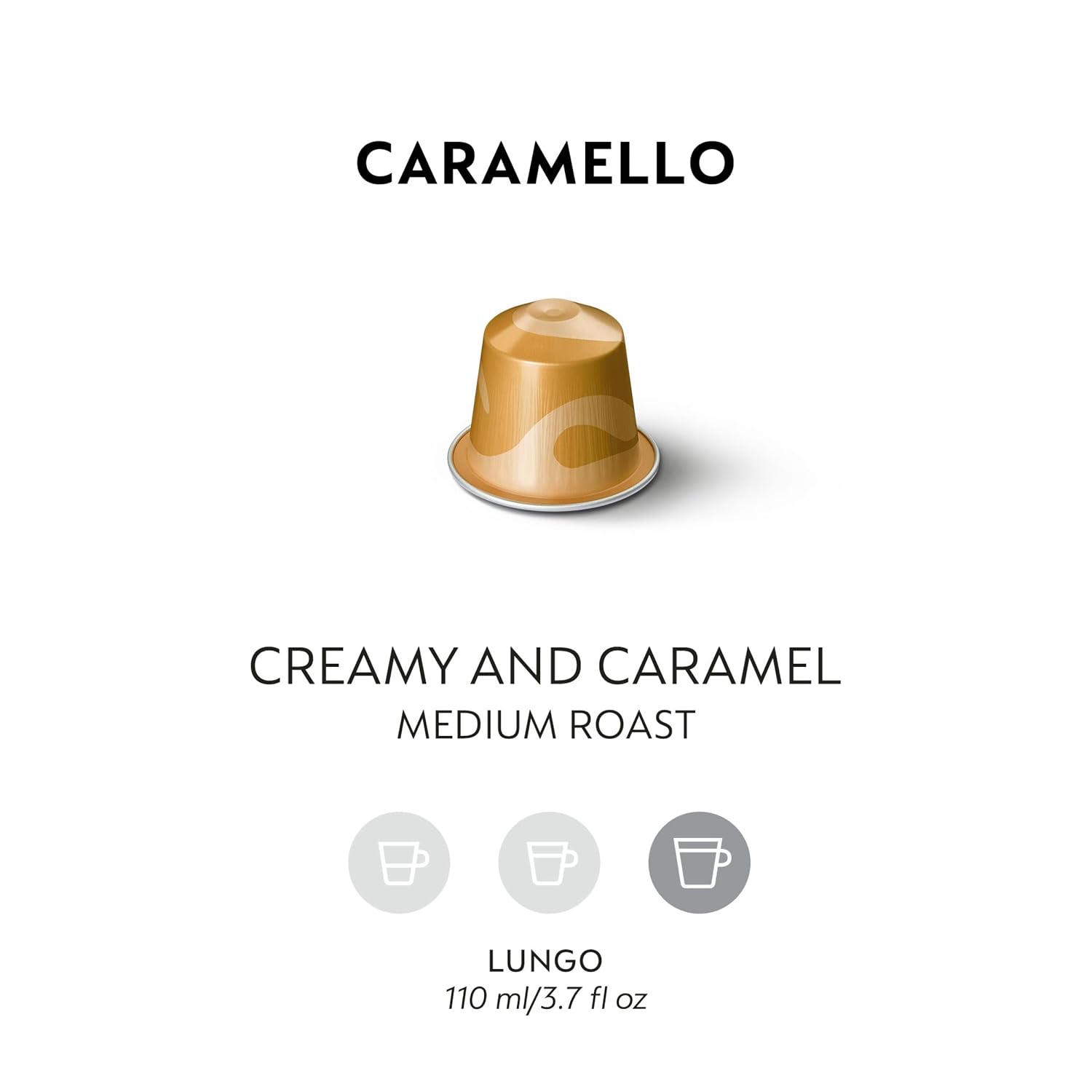 Nespresso Original, Caramello, Medium Roast, 50-Count Espresso Coffee Pods