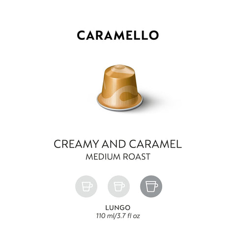 Nespresso Original, Caramello, Medium Roast, 50-Count Espresso Coffee Pods
