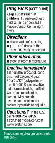 Systane Ultra Lubricant Dry Eye Drops, 0.14 Fl Oz