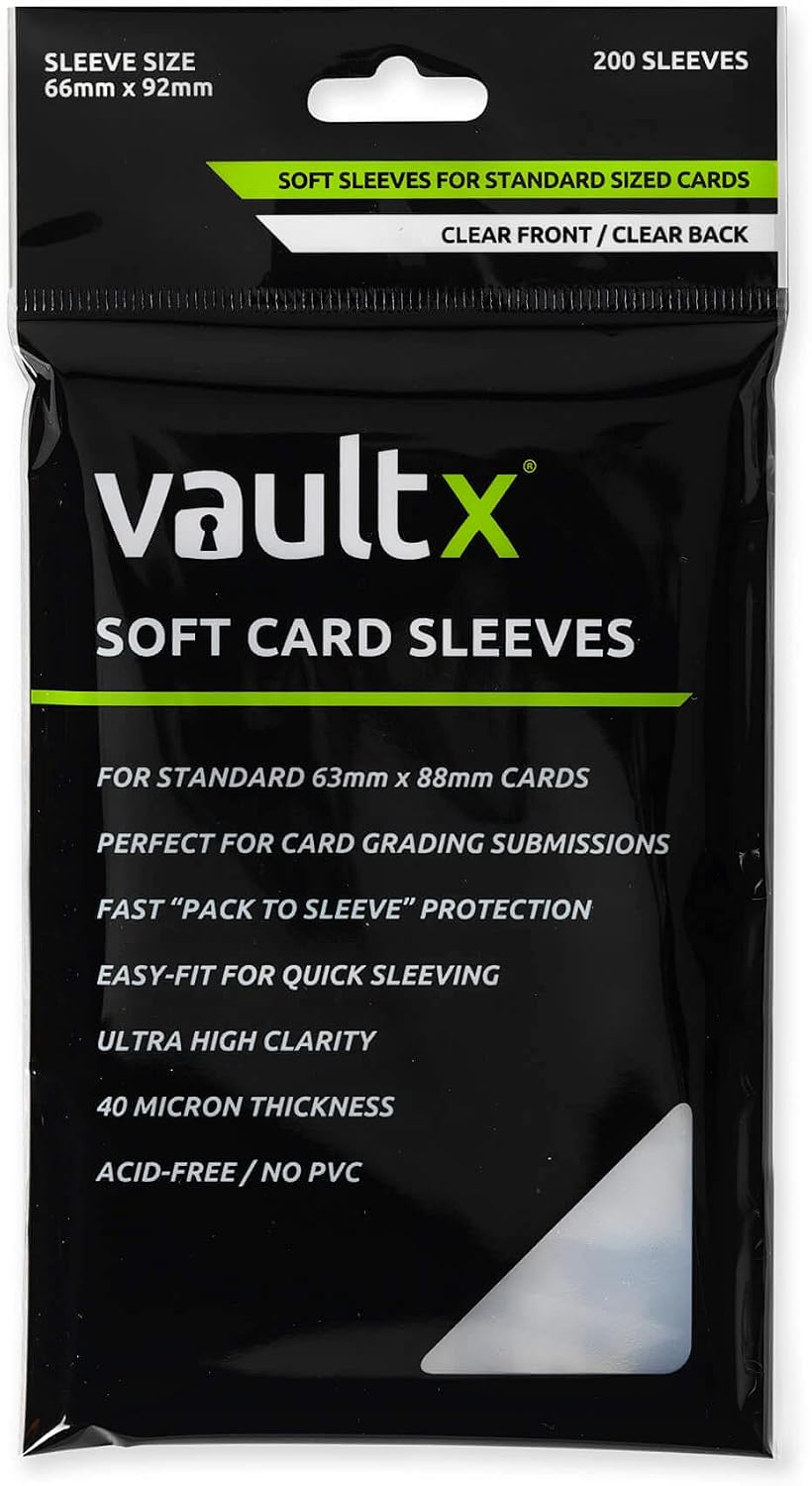 Vault X Soft Penny Sleeves (200 Pack) Clear for Trading Cards TCG
