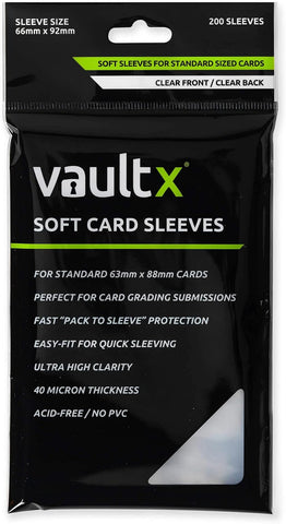 Vault X Soft Penny Sleeves (200 Pack) Clear for Trading Cards TCG