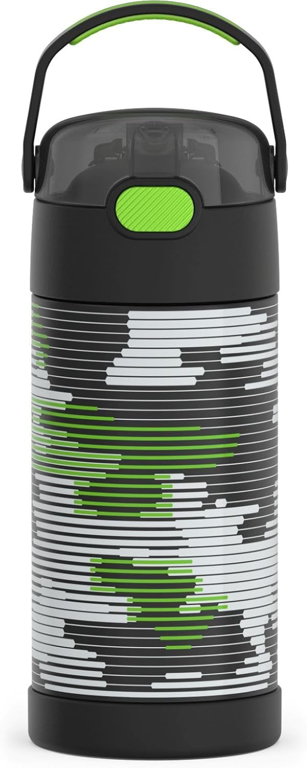 THERMOS FUNTAINER Water Bottle with Straw, 12oz, Inline Camo