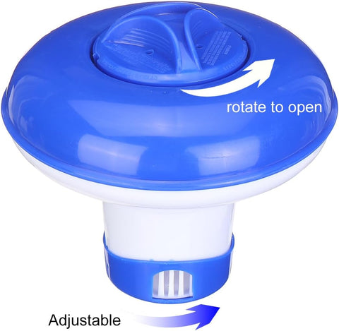 ATIE Collapsible/Retractable Mini 1" Chlorine/Bromine Tablet Dispenser for Small Kiddie Pool, Spa, Hot Tub, and Fountain, Ideal for Inflatable & Small Above-Ground Pools