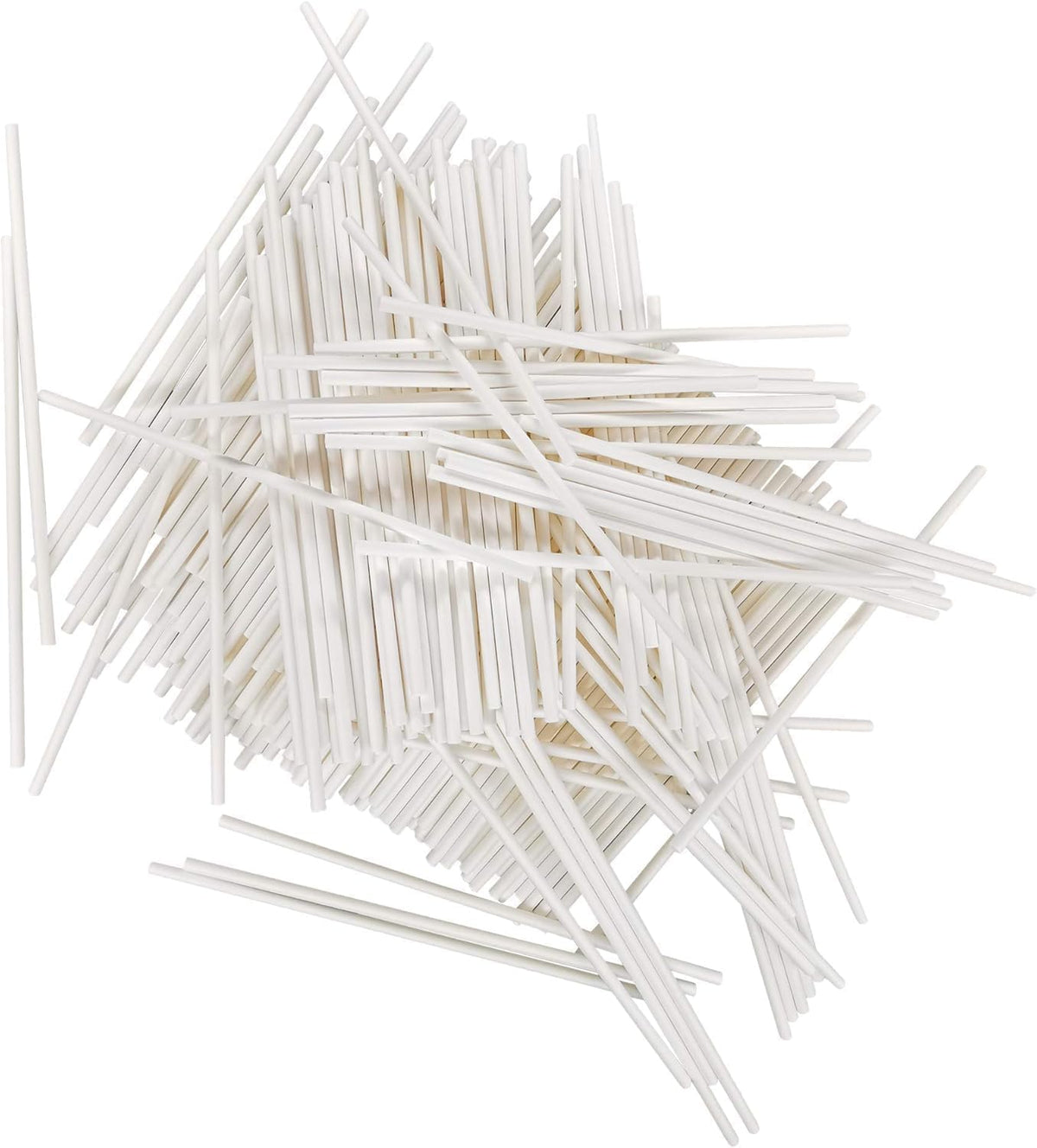 100 Count 8 INCH White Paper Lollipop Sticks,Cake Pop Sticks,Sucker Sticks for Cookies,Rainbow Candy,Chocolate,Cake Topper(Dia 4mm)