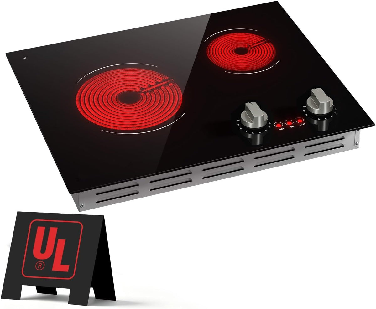 21” Electric Cooktop, 3700W Electric Stove Top for Rental Properties