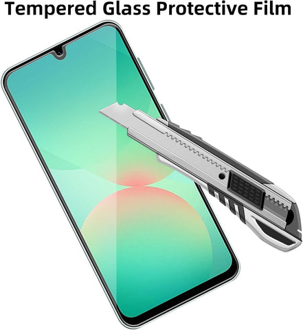 4 Pack Glass Screen Protector Compatible for Samsung Galaxy a26 5G / SM-A266M/DS [9H Hardness]-HD Screen Tempered Glass, Scratch Resistant,Easy Install [Case Friendly]