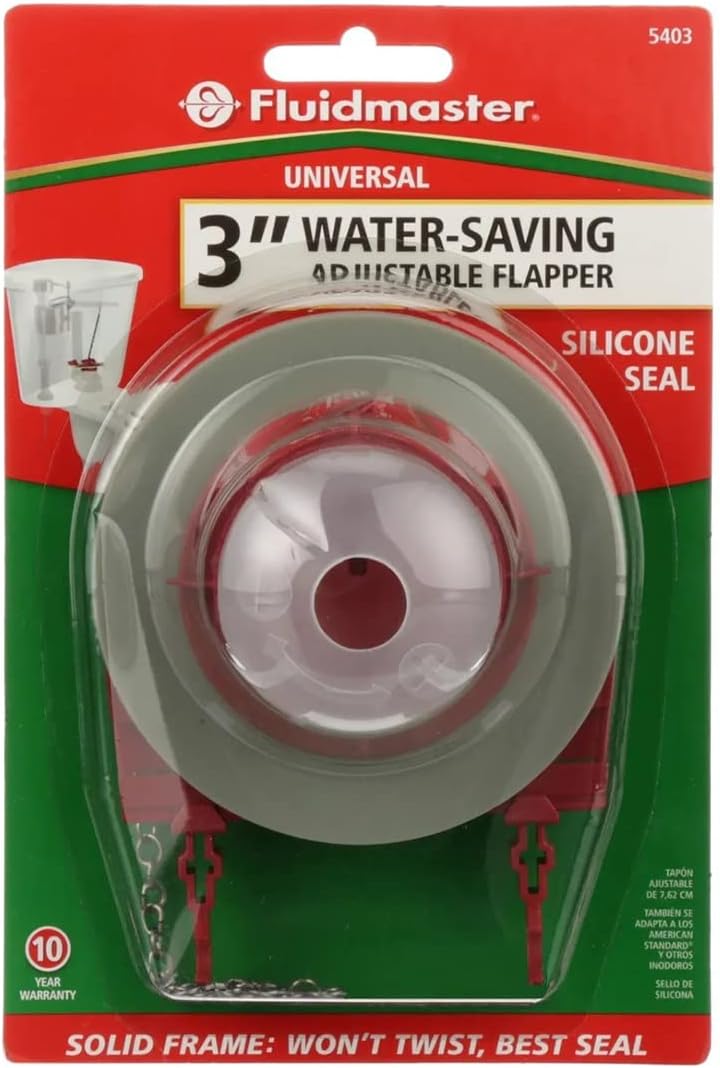 Fluidmaster 5403 Universal 3-Inch Toilet Flapper, Water Saving