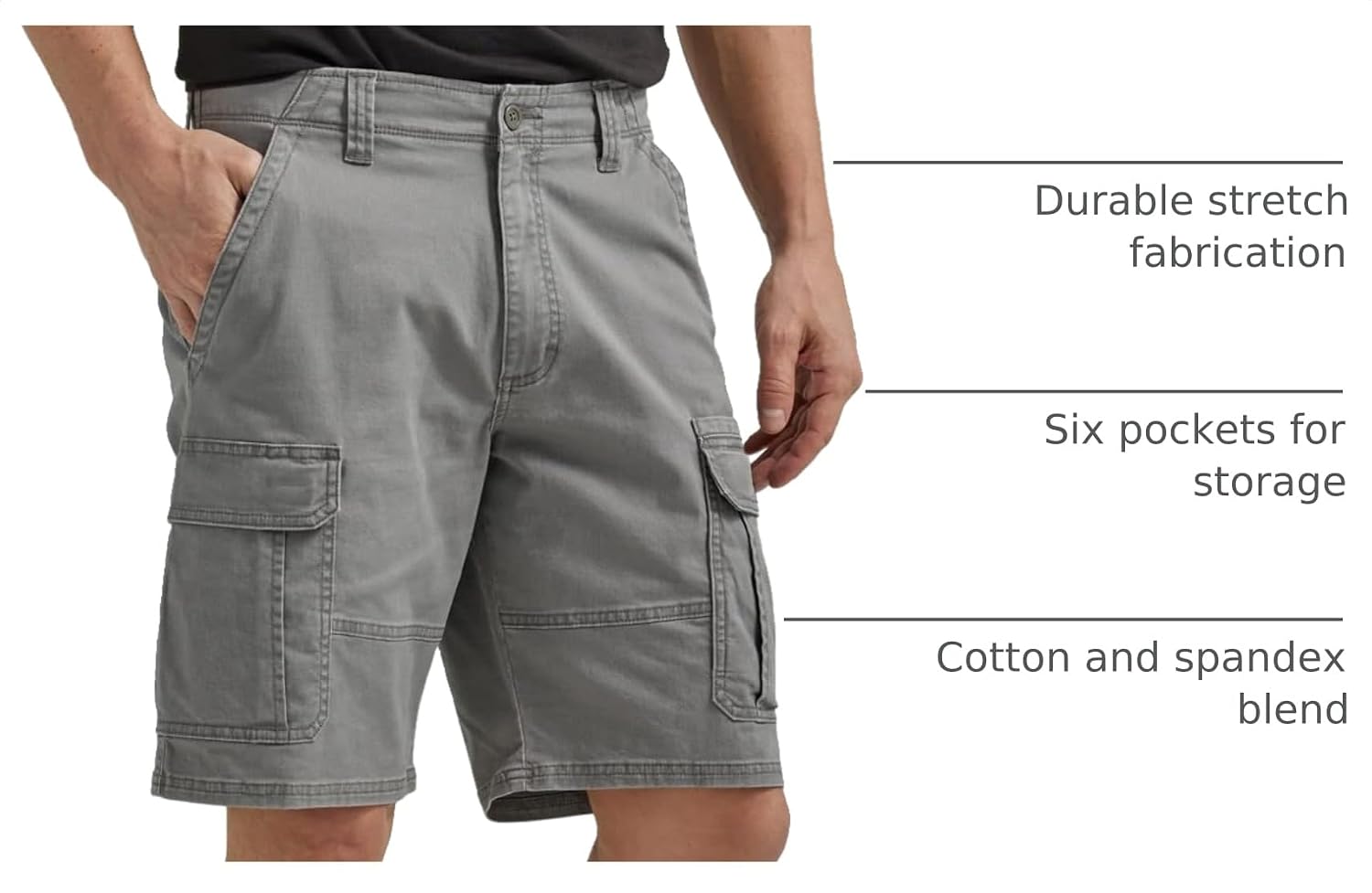Wrangler Authentics Men's Classic Cargo Stretch Short