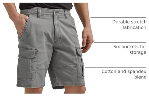 Wrangler Authentics Men's Classic Cargo Stretch Short