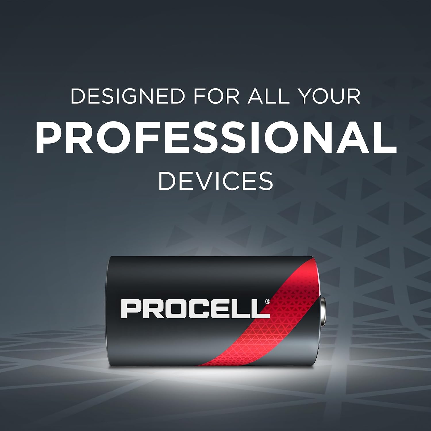 PROCELL D Cell Alkaline Batteries, 1.5V, 72-Pack Bulk for Professionals