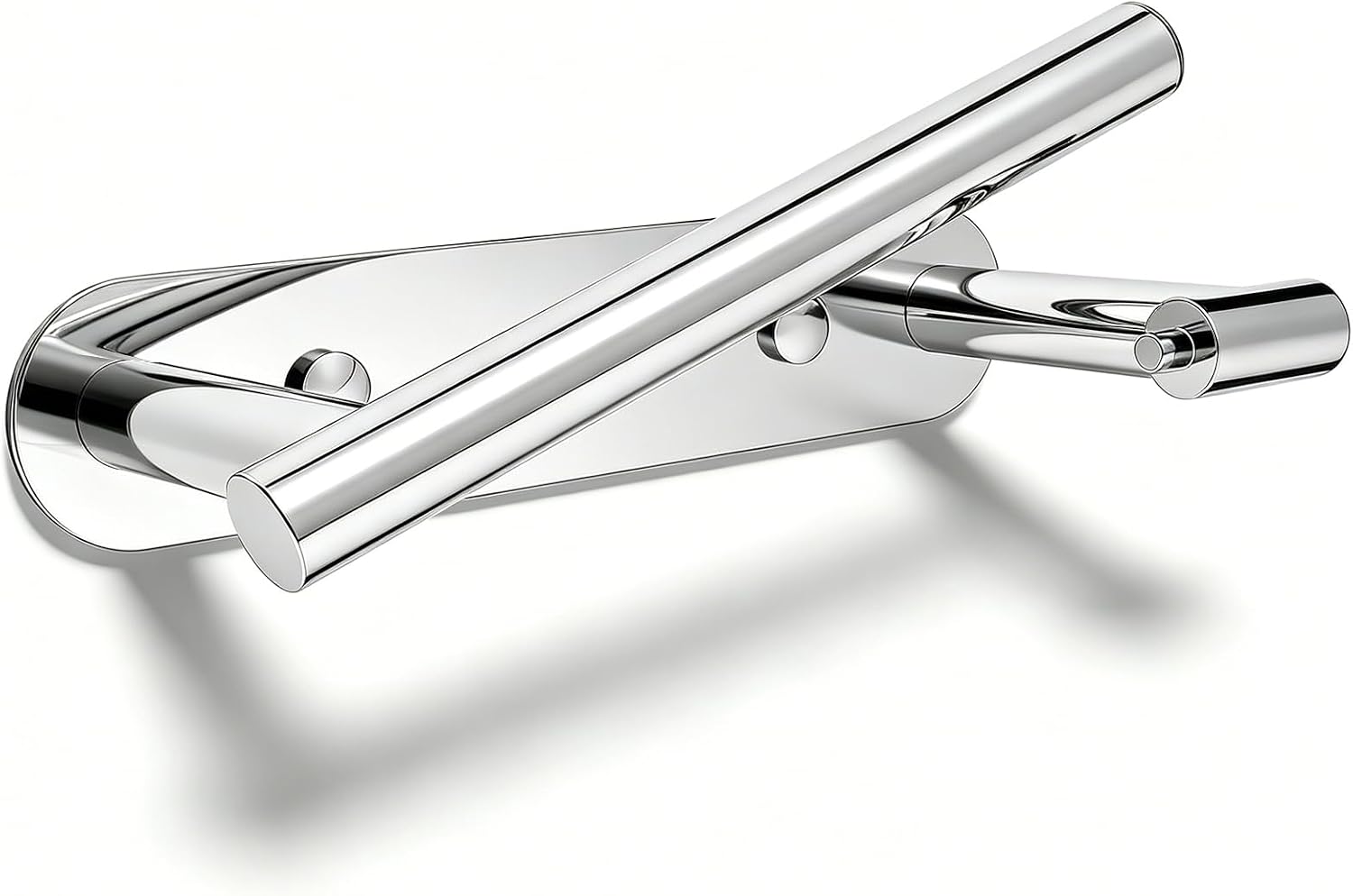 SetSail Toilet Paper Holder Adhesive or Screw-in Mirror Silver