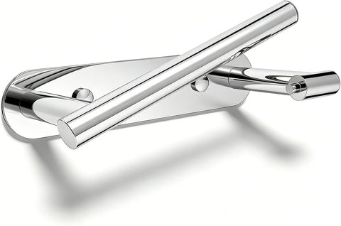 SetSail Toilet Paper Holder Adhesive or Screw-in Mirror Silver