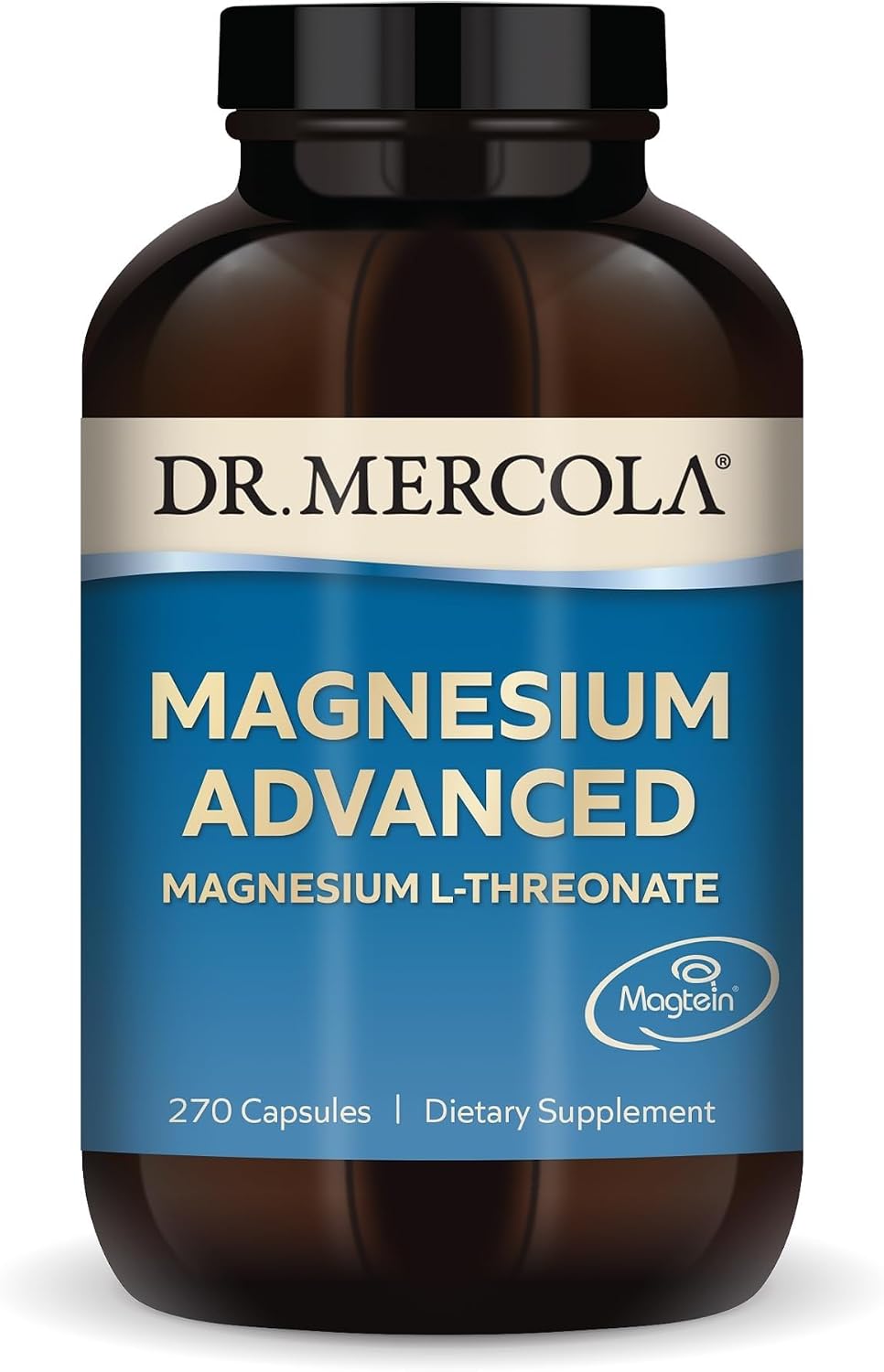 Dr. Mercola Magnesium Advanced, Magtein Magnesium L-Threonate, 270 Capsules