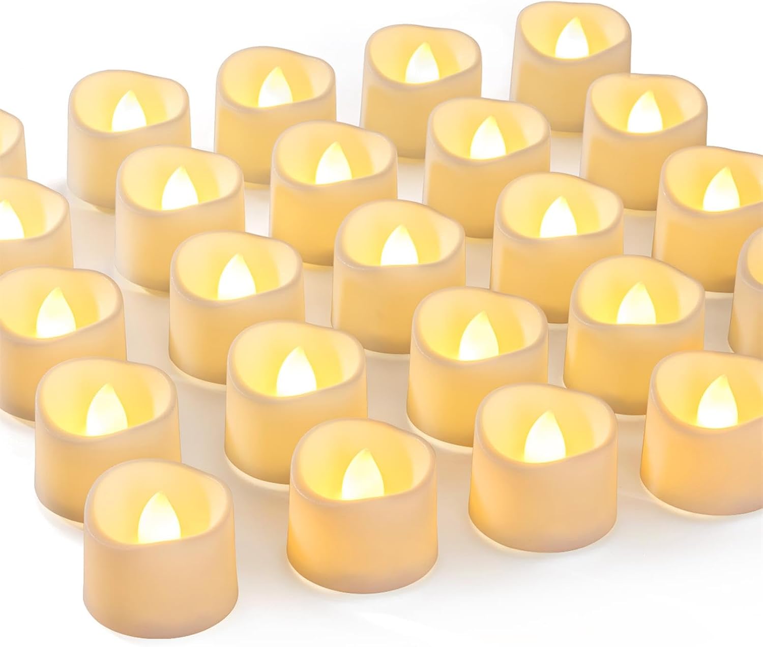 Homemory 72-Pack Novelty Flickering Flameless Tea Light Candles, 200+ Hours