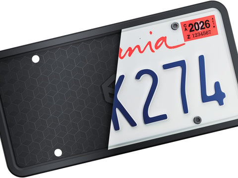 Rightcar Solutions Car Plate Frame, Silicone License Plate Frame, Rust-Proof Rattle-Proof Weather-Proof License Plate Holder for Front or Rear, Black, 1 Pack