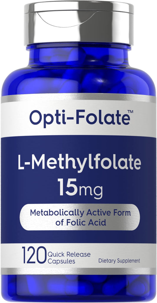 Carlyle L Methylfolate 15mg | 120 Capsules | Value Size | Max Potency | Optimized and Activated | Non-GMO, Gluten Free | Methyl Folate, 5-MTHF | by Opti-Folate