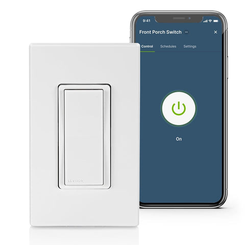 Leviton Decora Smart Switch, Wi-Fi, D315S-1RW, White