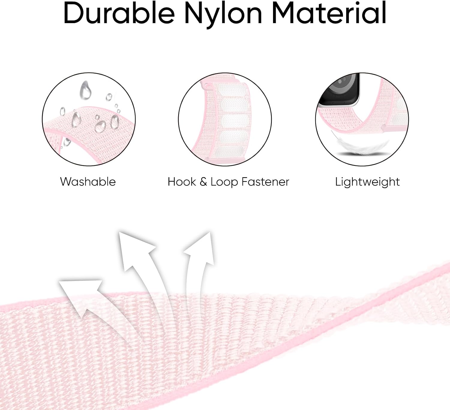 6 Pack Sport Nylon Loop Band Compatible with Apple Watch Band 38mm 40mm 41mm 42mm 44mm 45mm 46mm 49mm for Women Men, Adjustable Breathable Braided Straps for iWatch Series 11/10/9/8/7/6/5/4/3/SE/Ultra