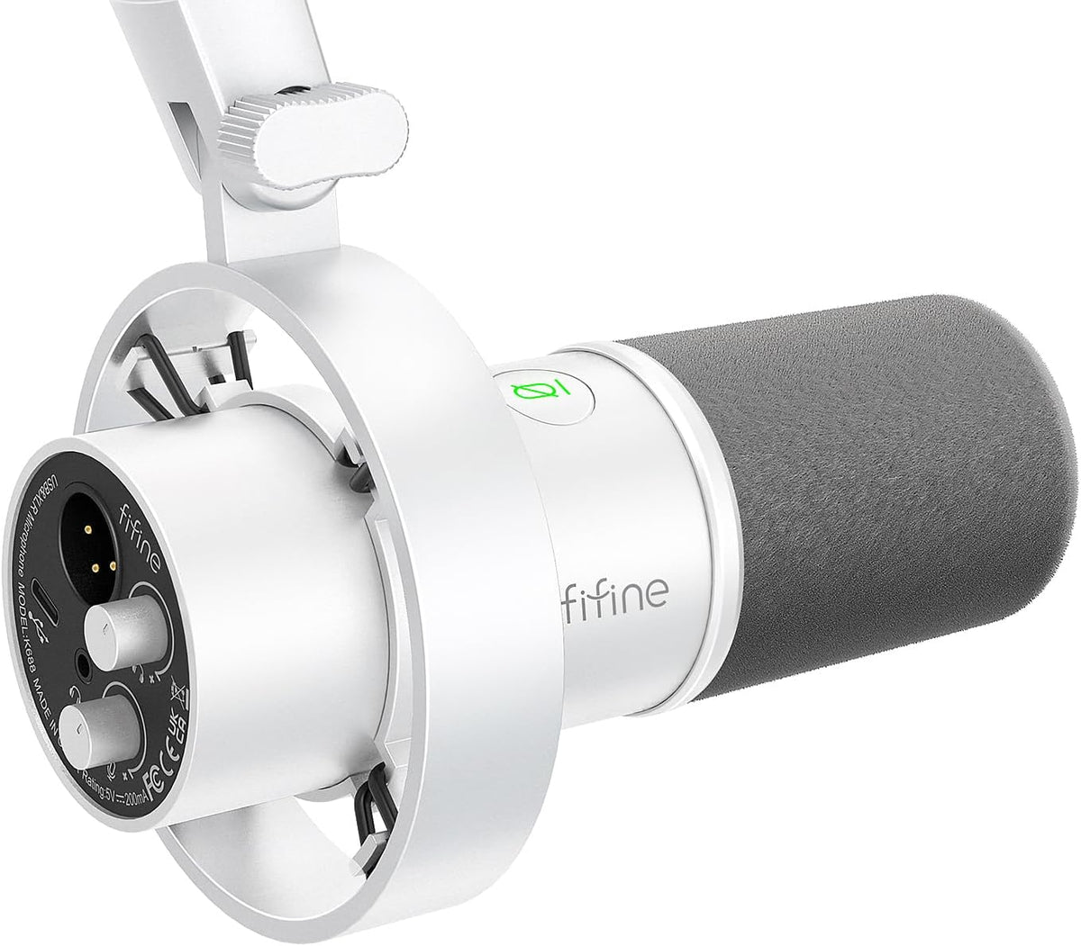 FIFINE AmpliTank K688W Studio XLR Dynamic Microphone, USB PC Podcast Mic