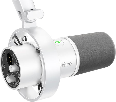 FIFINE AmpliTank K688W Studio XLR Dynamic Microphone, USB PC Podcast Mic