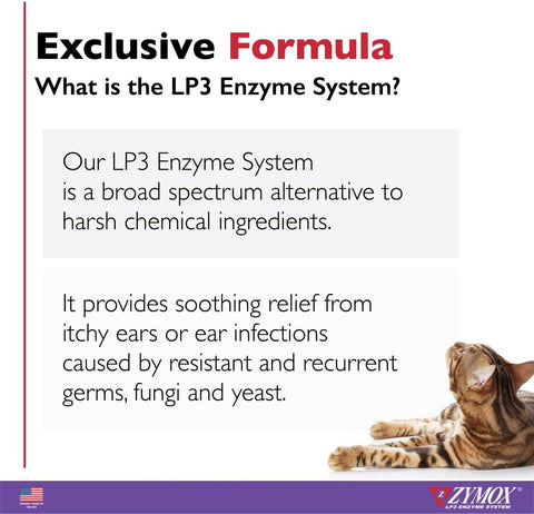 Zymox Otic Enzymatic Solution for Dogs and Cats to Soothe Ear Infections with 1% Hydrocortisone for Itch Relief, 1.25oz