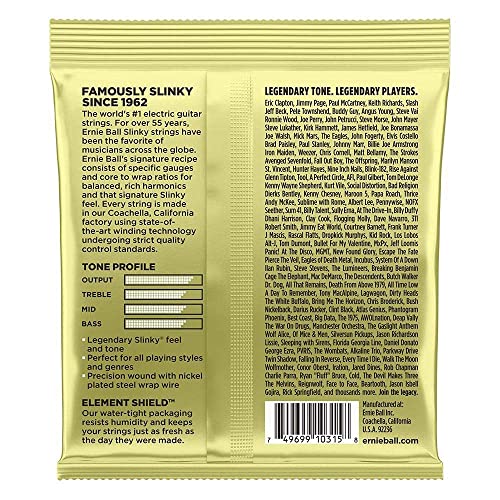 Ernie Ball Mammoth Slinky Nickel Wound Electric Guitar Strings - 12-62 Gauge