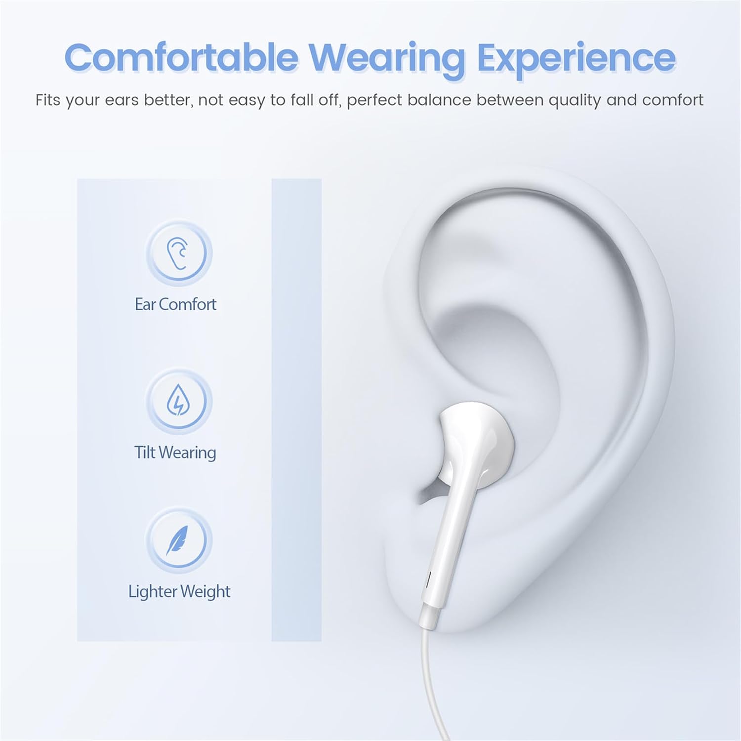 2 Pack USB C Headphones for iPhone 17/16/15, iPad, Mac for Most USB C Jack