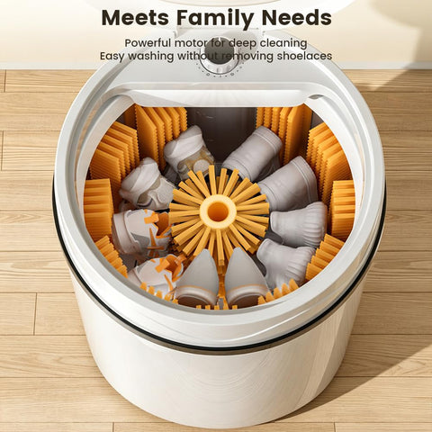 Professional Shoes Washing Machine, 3-in-1 Semi Automatic Portable Mini Washing Machine, Washing Shoes Clothes Underwear Socks, Spin Dry and Deep Cleaning,Compact for Dorms, Apartments, Homes, RV