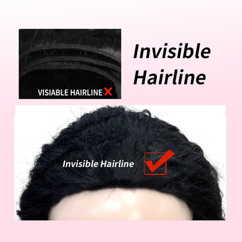 XSY Burmese Curly Half Wig Human Hair for Black Women 18 Inch Natural Black