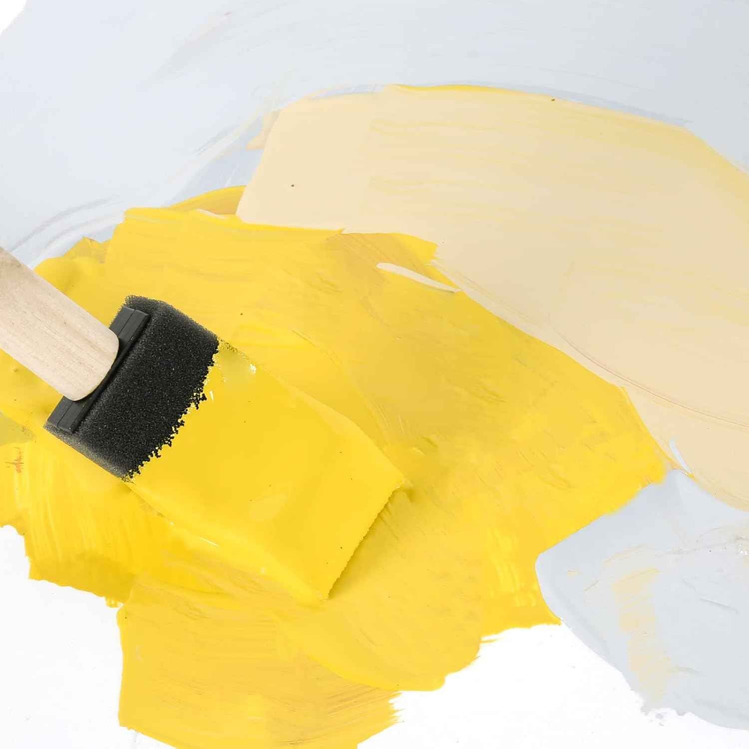 Mister Rui 24 Pack 1 Inch Foam Paint Brushes for Painting and Cleaning