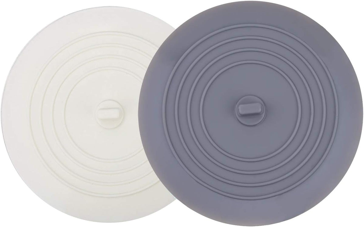 V-TOP Tub Stopper 2 Pack, 6 inches Large Silicone Drain Plug Hair Stopper Flat Suction Cover for Kitchen Gadgets Bathroom Accessories and Laundry