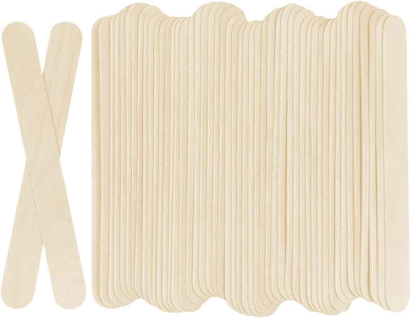 KTOJOY 100Pcs Jumbo Wooden Craft Sticks Popsicle Stick 6” Long x 3/4”Wide Treat Ice Pop for DIY Crafts，Home Art Projects, Classroom Supplies