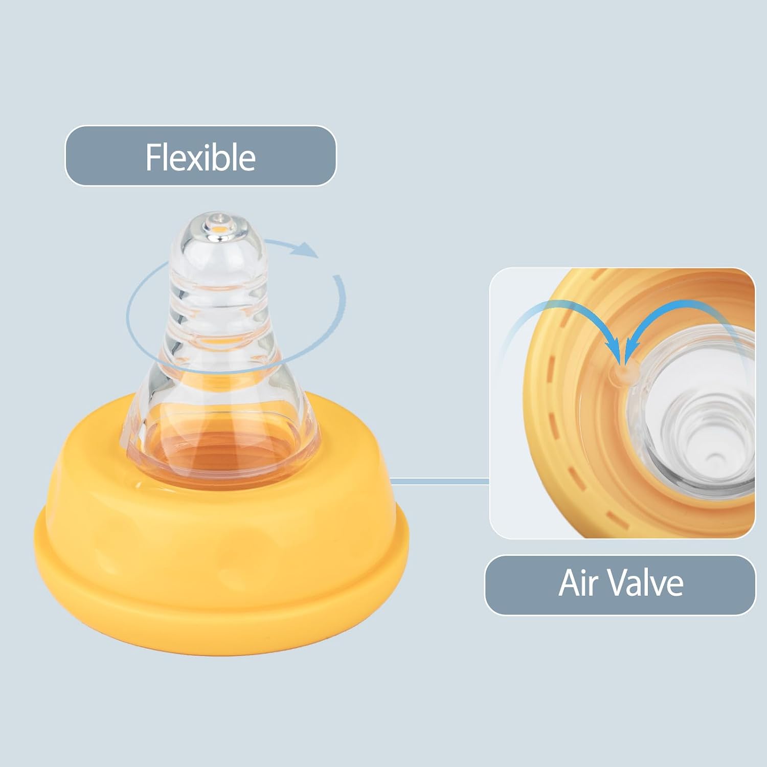 VANEST 2 Pcs Bottle Nipple Compatible with Similac/Enfamil, Standard Flow