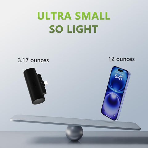 Miady 12-Pack Mini Portable Charger Built-in USB C Connector Power Bank