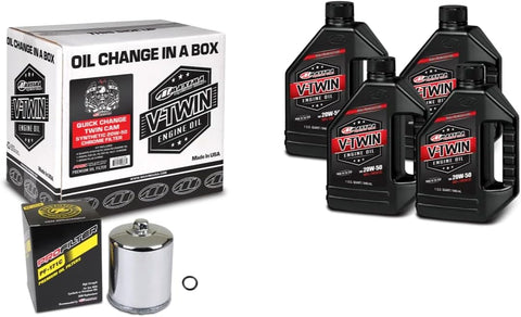 V-Twin Quick Change Kit Synthetic w/Chrome Filter, Twin Cam