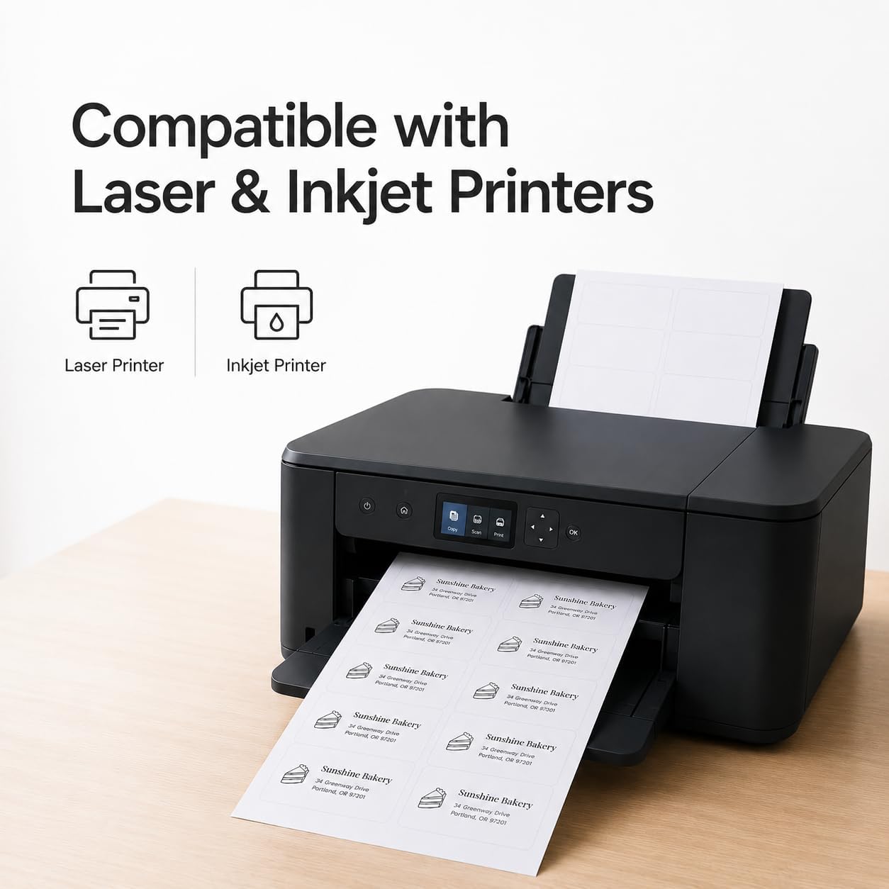 2" x 4" Labels for Printer, Printable Mailing Address Stickers - 300 Pieces