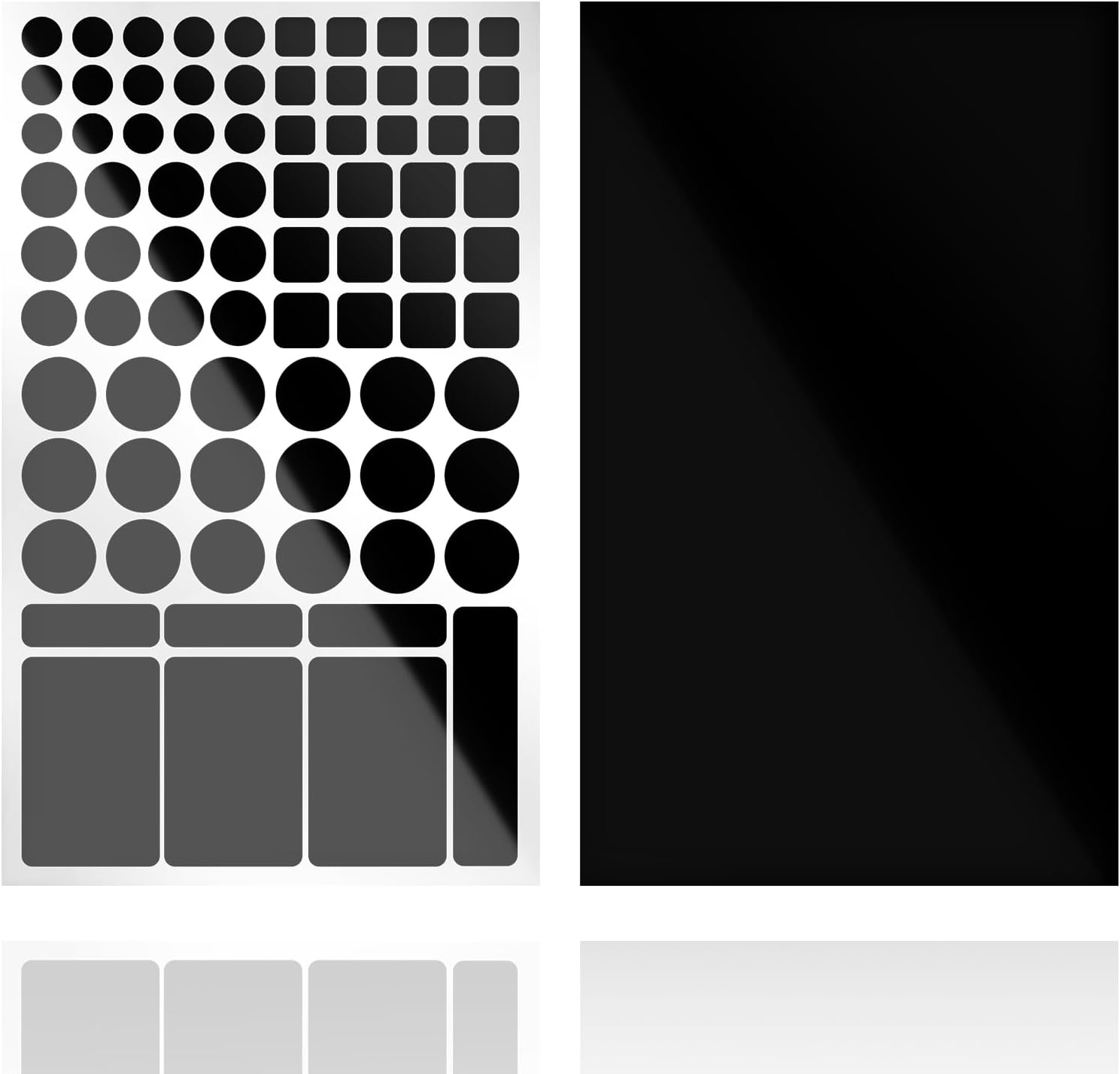 JIEHENG Light Dimming Stickers,2 Sheets Black,50% Dimming of Lights