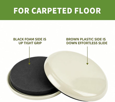 Furniture Sliders for Carpet - Yelanon 20 PCS 3 1/2" Furniture Moving Pads