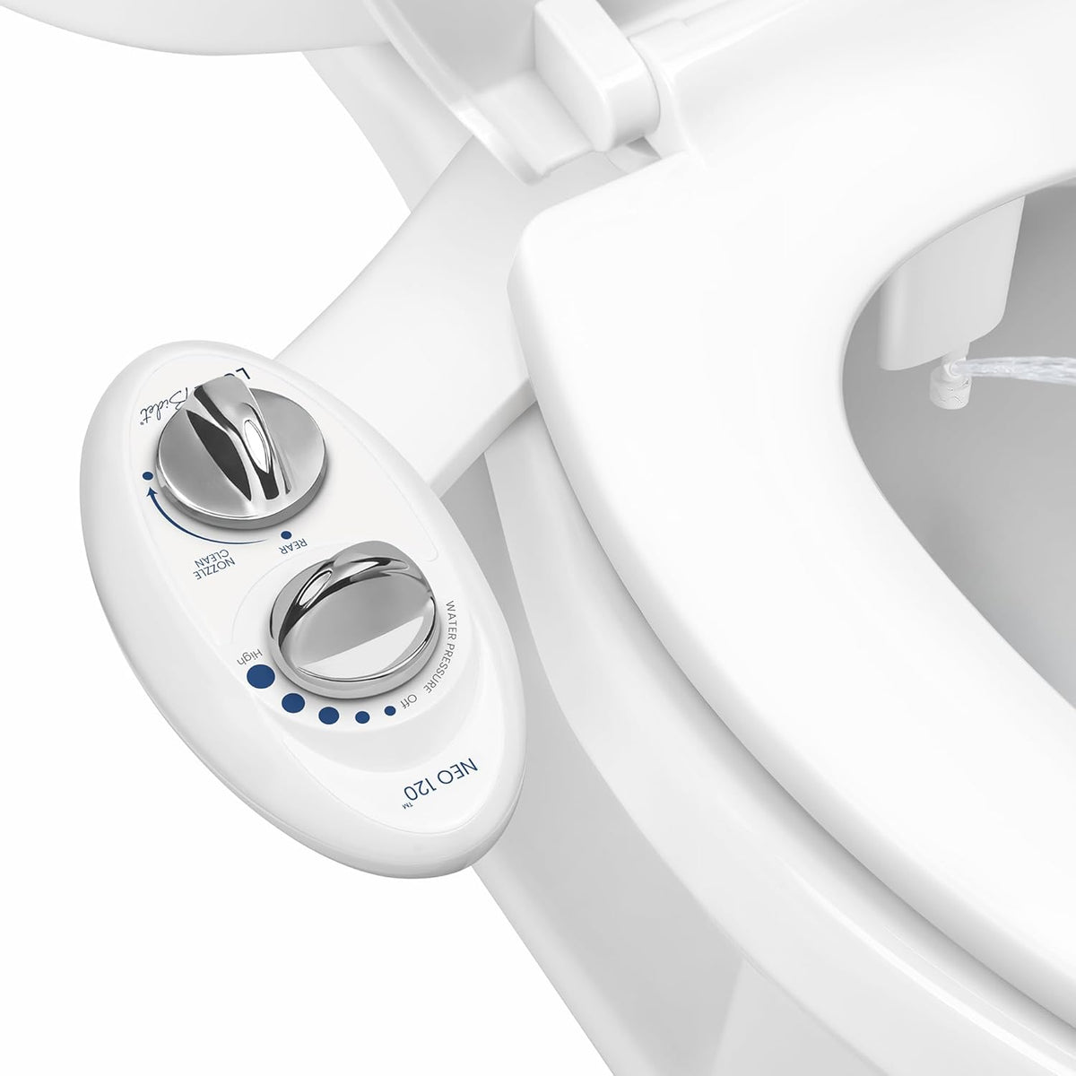 LUXE Bidet NEO 120 - Bidet Attachment for Toilet Seat, White