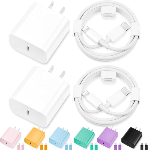 iPhone Charger Fast Charging,2Pack 20W Type C Fast Charger Block with [10FT&6FT] USB C to Lightning Cable Compatible for iPhone 14/13/12/11 Pro Max/Xs Max/XR/X,iPad