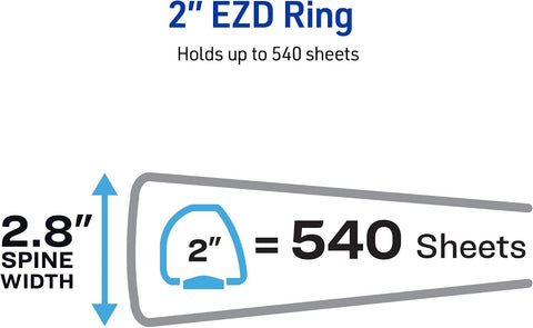 Avery Heavy-Duty View 3 Ring Binder, 2" EZD Rings, 1 White Binder