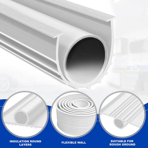 DGSL Garage Door Bottom Seal, 5/16 T-End Rubber Weather Stripping, 20 FT