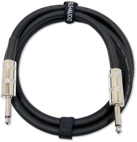 GLS Audio Speaker Cable - 12AWG Speaker Wire, 1/4 in TS Connector, 25 Ft