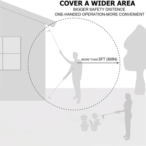 SUNYAY Diatomaceous Earth Powder Duster Multi-Purpose Powder Sprayer Indoor and Outdoor with Length Adjustable from 12" to 42"