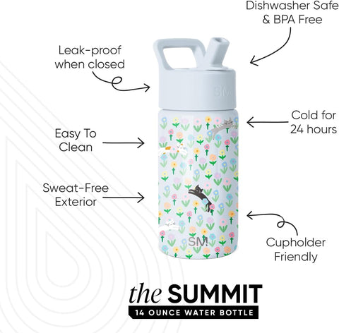 Simple Modern Kids Water Bottle & Toddler Cup | 14oz | Kittens