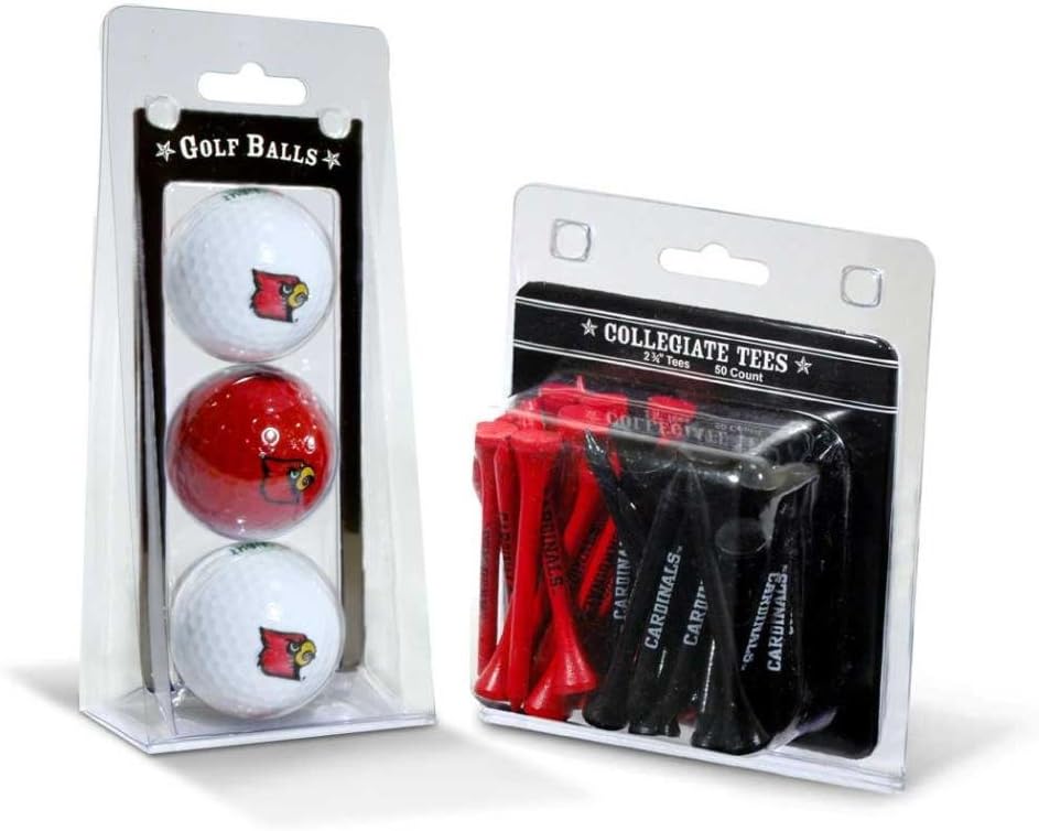 Team Golf NCAA Clemson Tigers 3 Golf Balls And 50 Golf Tees Logo Imprinted Golf Balls (3 Count) & 2-3/4" Regulation Golf Tees (50 Count), Multi Colored