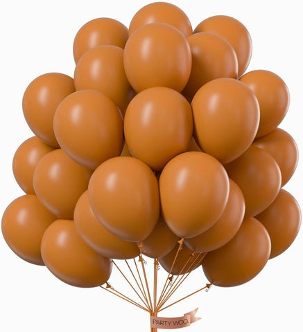 PartyWoo Boho Neutral Light Brown Balloons 101pcs Coffee Fall Color 12 Inch
