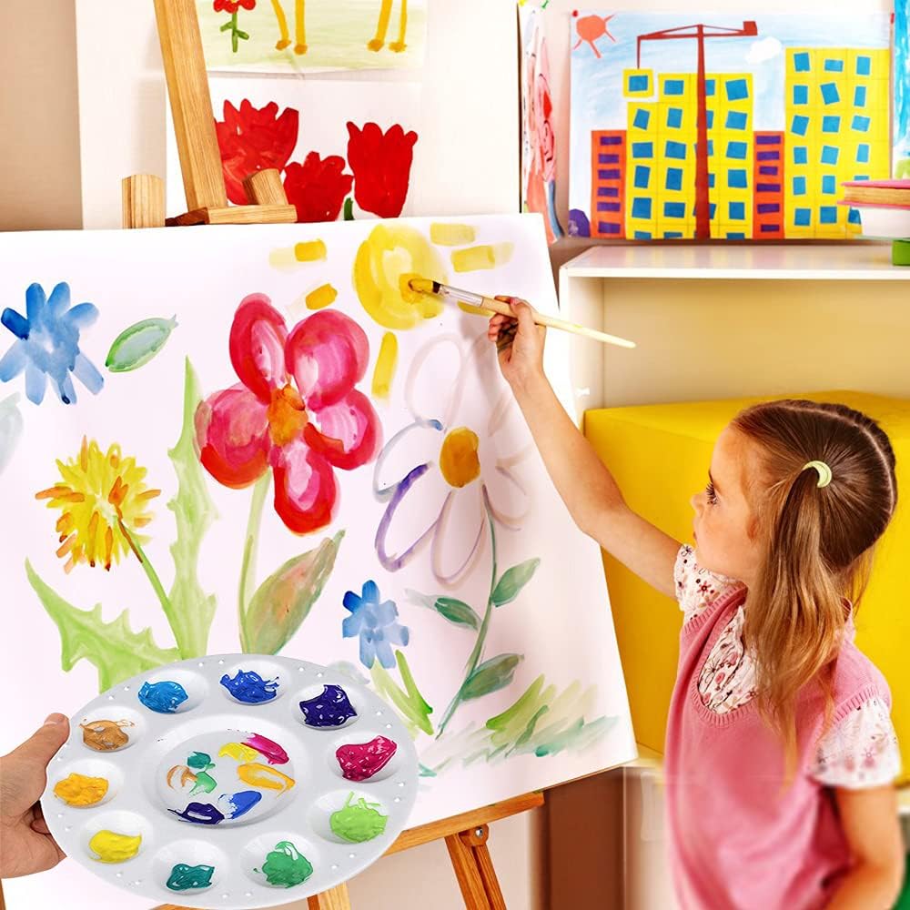 Hulameda 40pcs Art Paint Tray Palette for Kids or Pupils to Painting